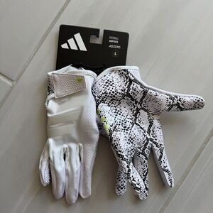 2025-Adidas Adizero GripTack Palm Football Gloves White/Black Large New